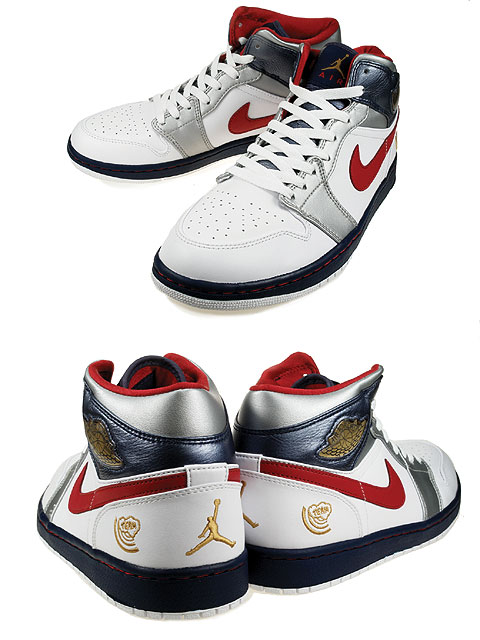 Cheap Air Jordan 1 Shoes Olympics White Midnight Navy Metallic Silver Varsity Red - Click Image to Close